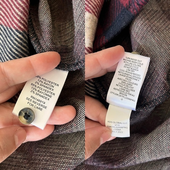 NWT Casa Cabana Sienna Plaid Shirt XS - Picture 12 of 13